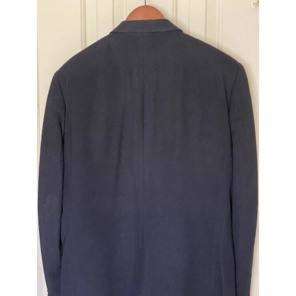 J. B. Britton Collection Navy Camel Hair Blazer Men's 42L Jacket Vintage - Picture 8 of 14